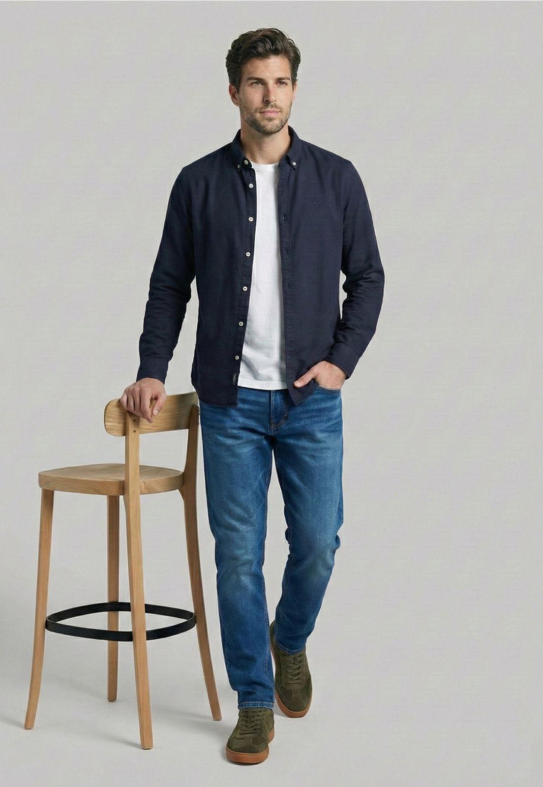 Camisa Smart Casual Coventry Navy-4