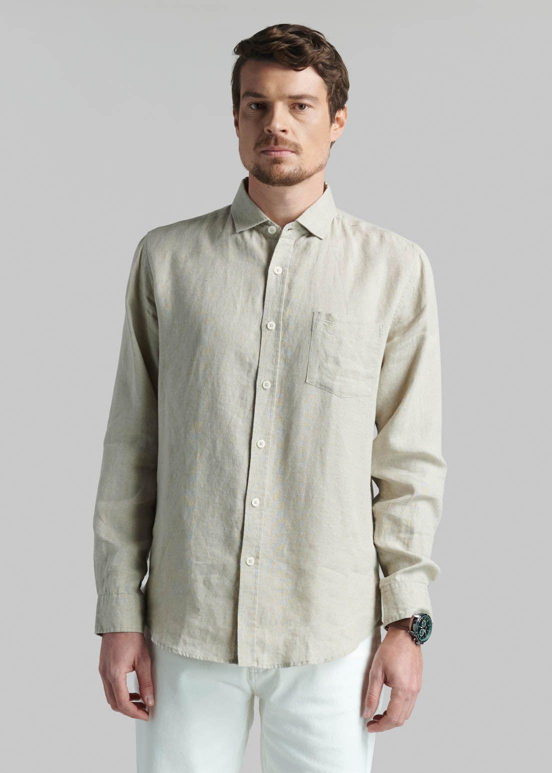 Camisa Lino Green Bay Beige-0