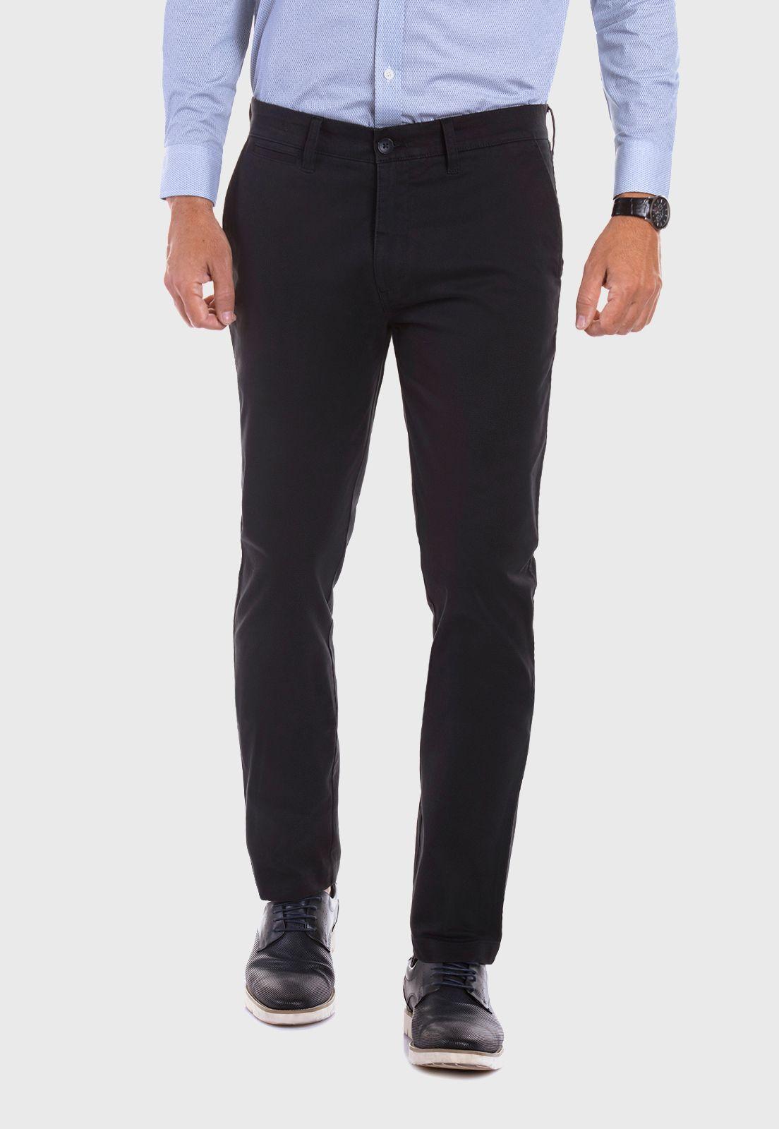 Pantalón Twill Slim /33 Black-0