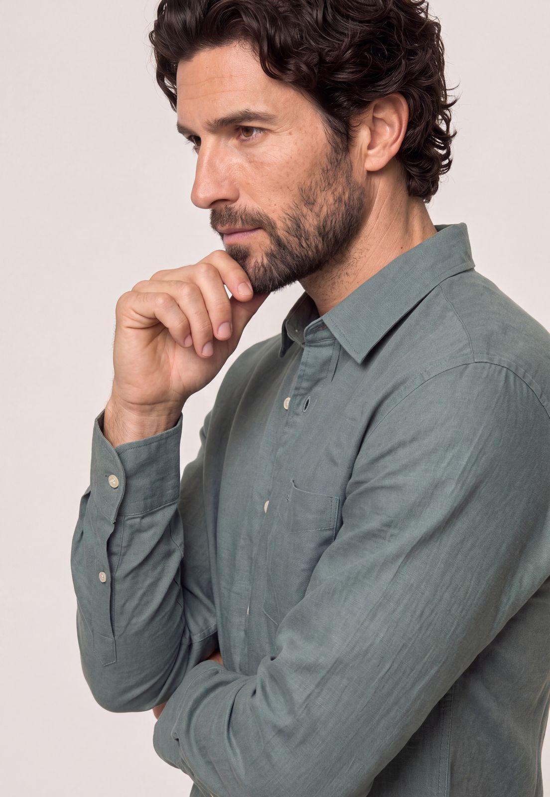 Camisa Lino Green Bay River-3