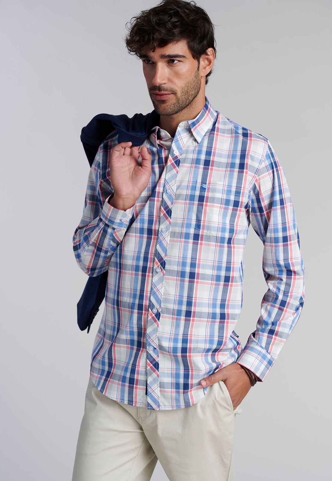 Camisa Check Orlando F Coral-4