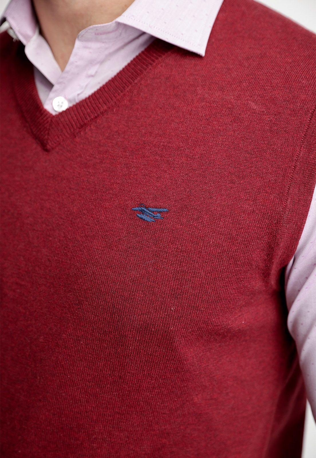 Sweater Sin Mangas Smart Casual Red Melange-2