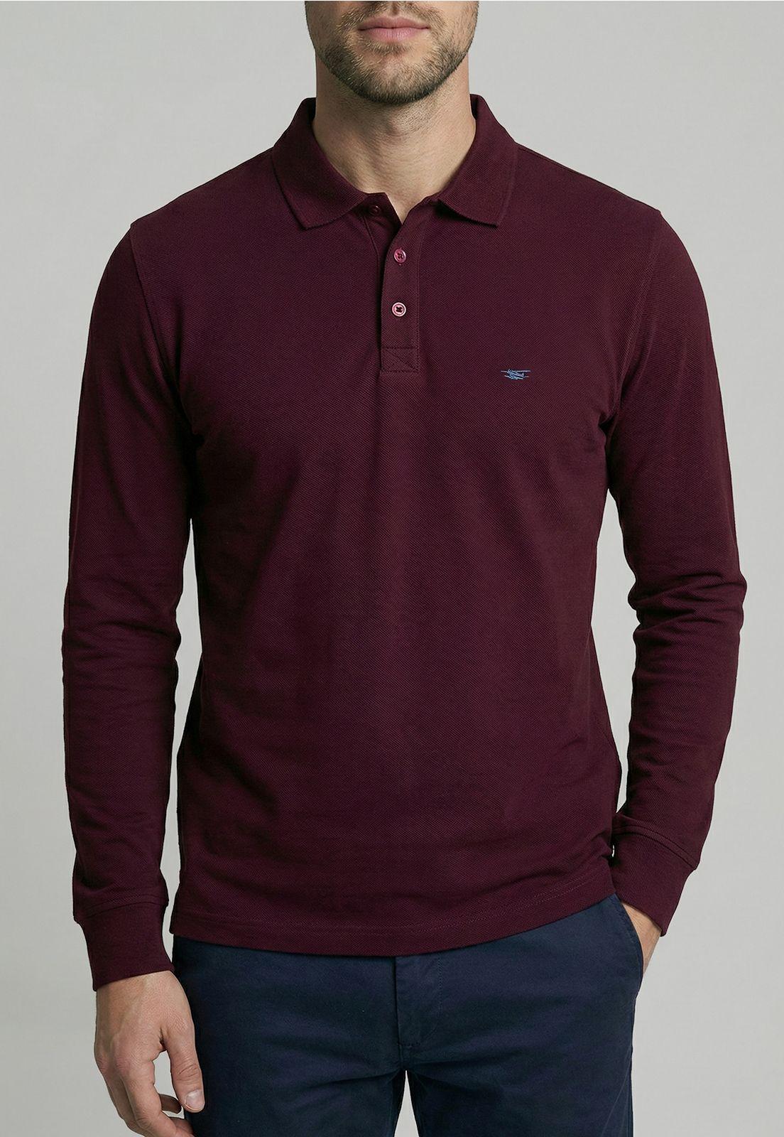 Poleras Basica Ml Pique Plum-2