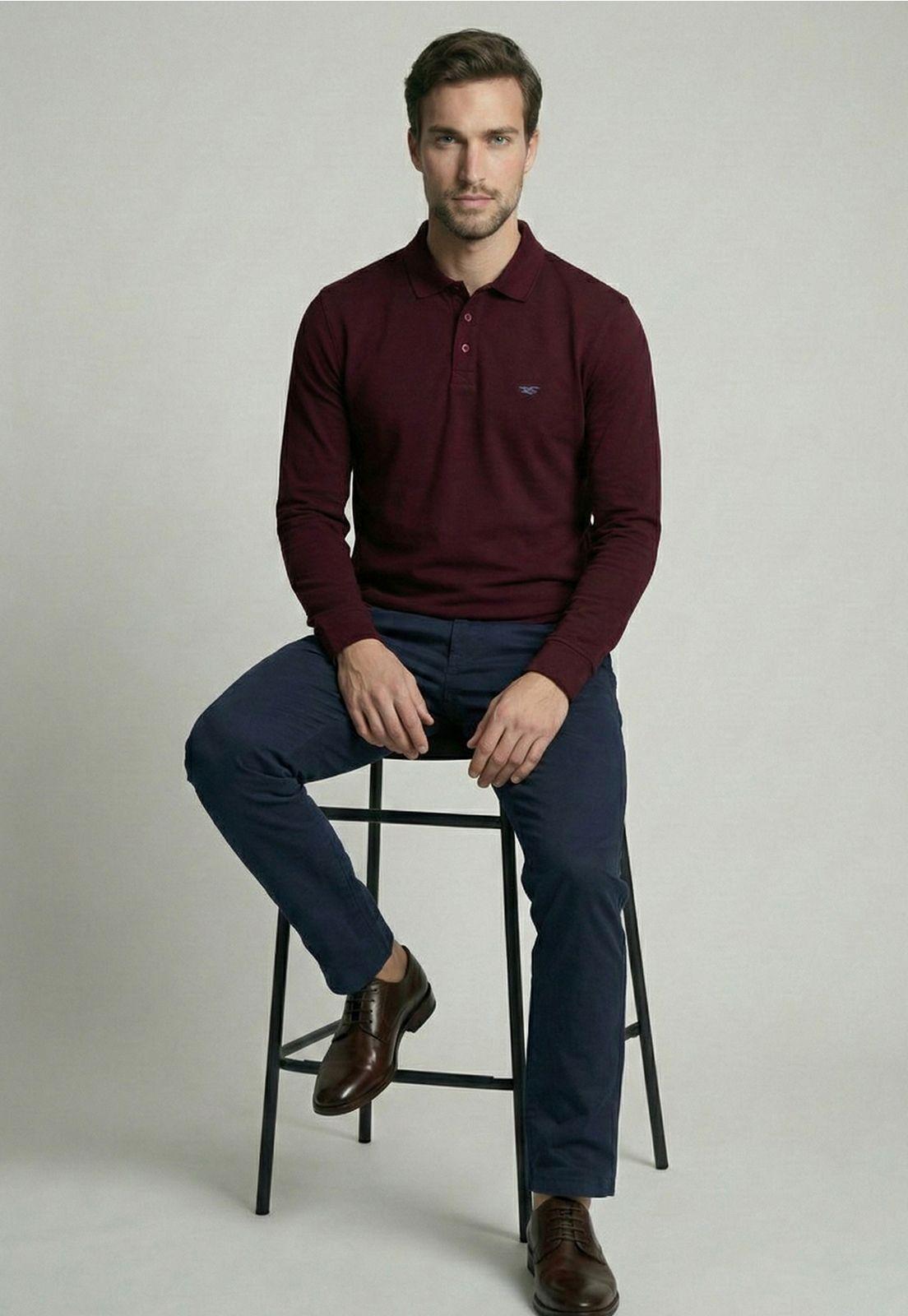 Poleras Basica Ml Pique Plum-4