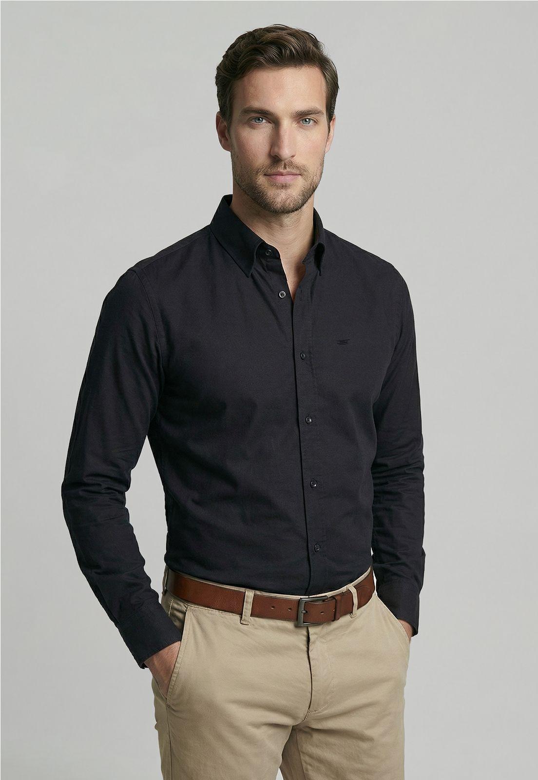 Camisa Slim Dublin Black-0