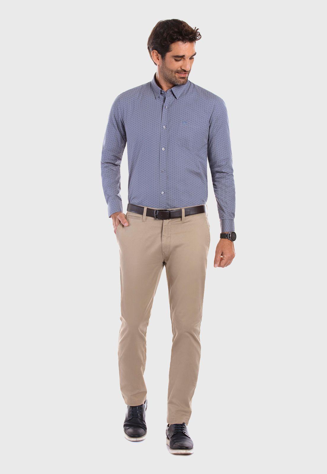 Pantalón Twill Slim /31 Khaki-1