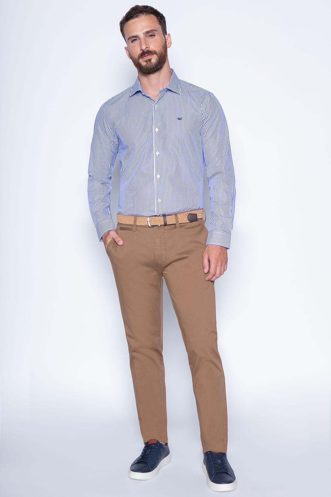 Pantalón Twill Slim /33 Camel-3