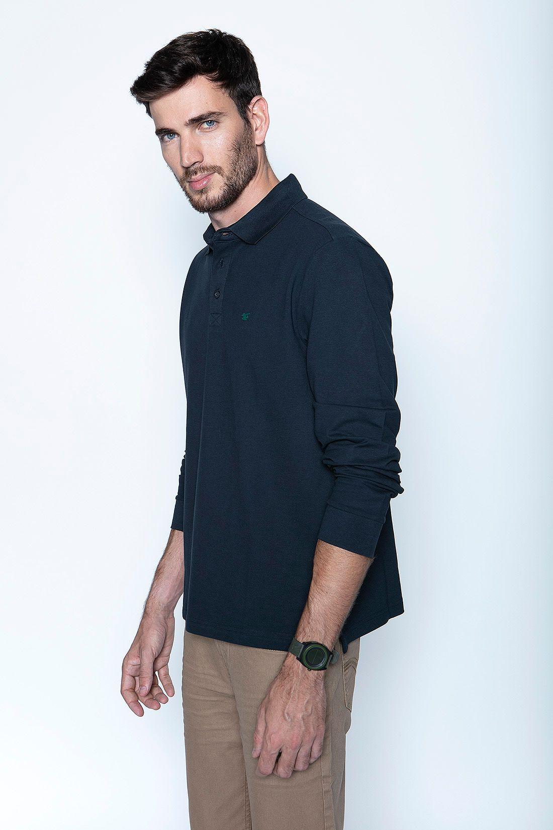 Polera Polo Ml Navy-0