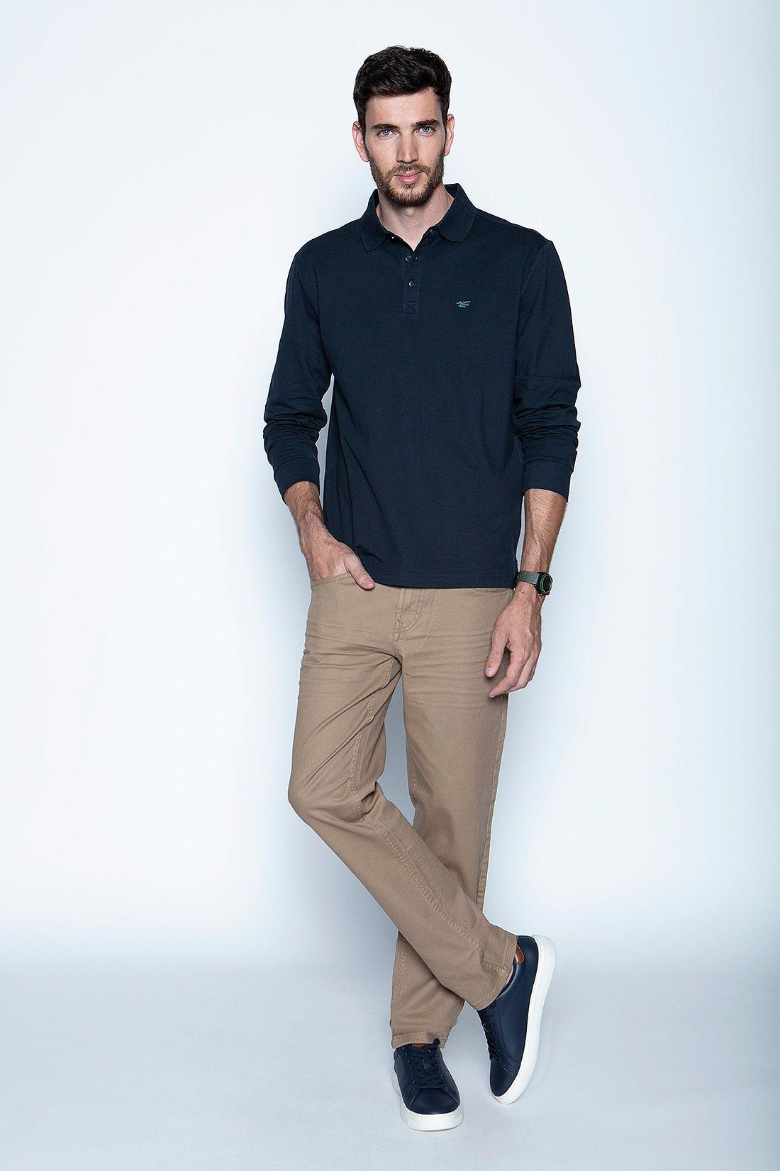 Polera Polo Ml Navy-3
