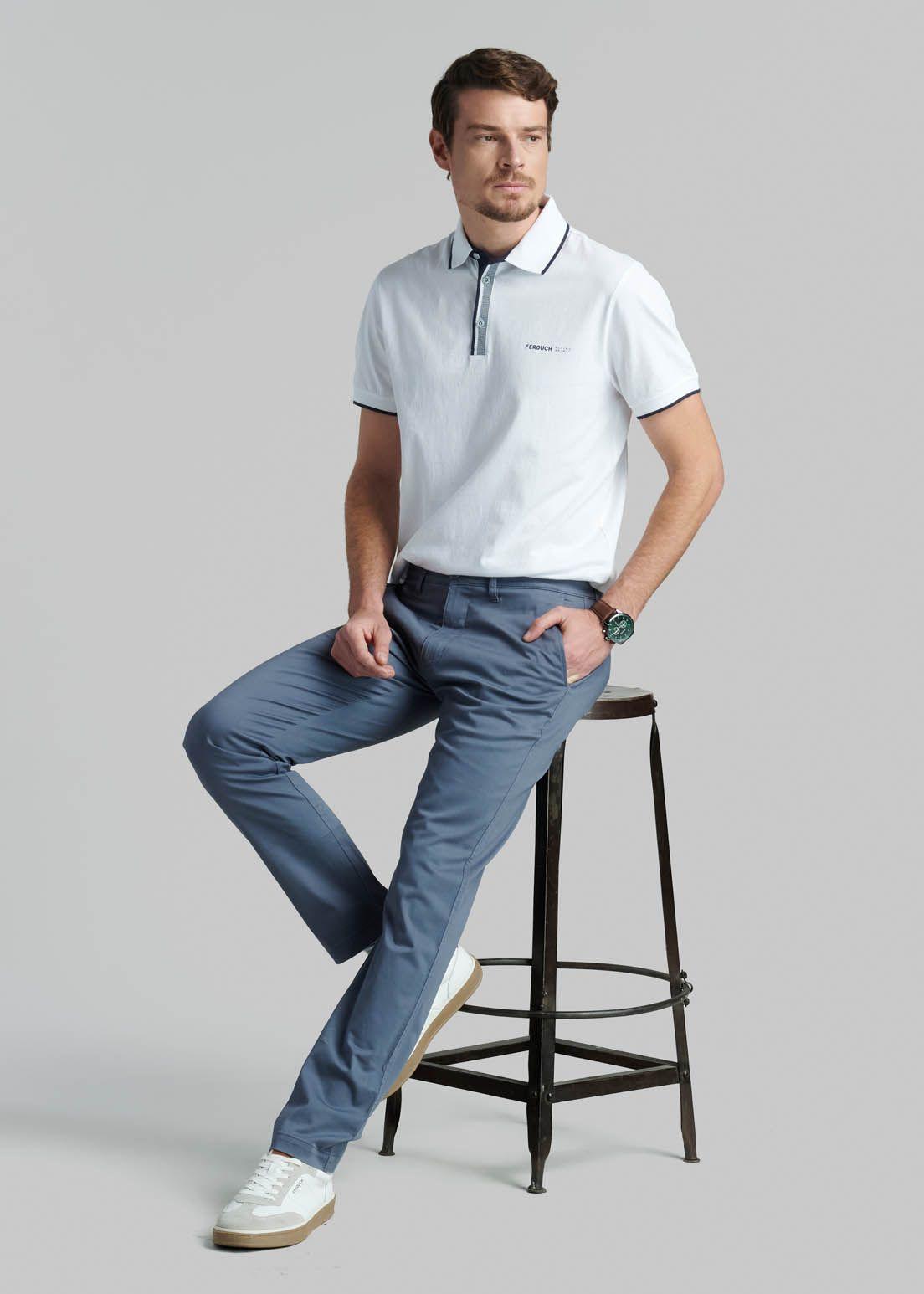 Pantalón Business Twill Slim /31 Metal-4