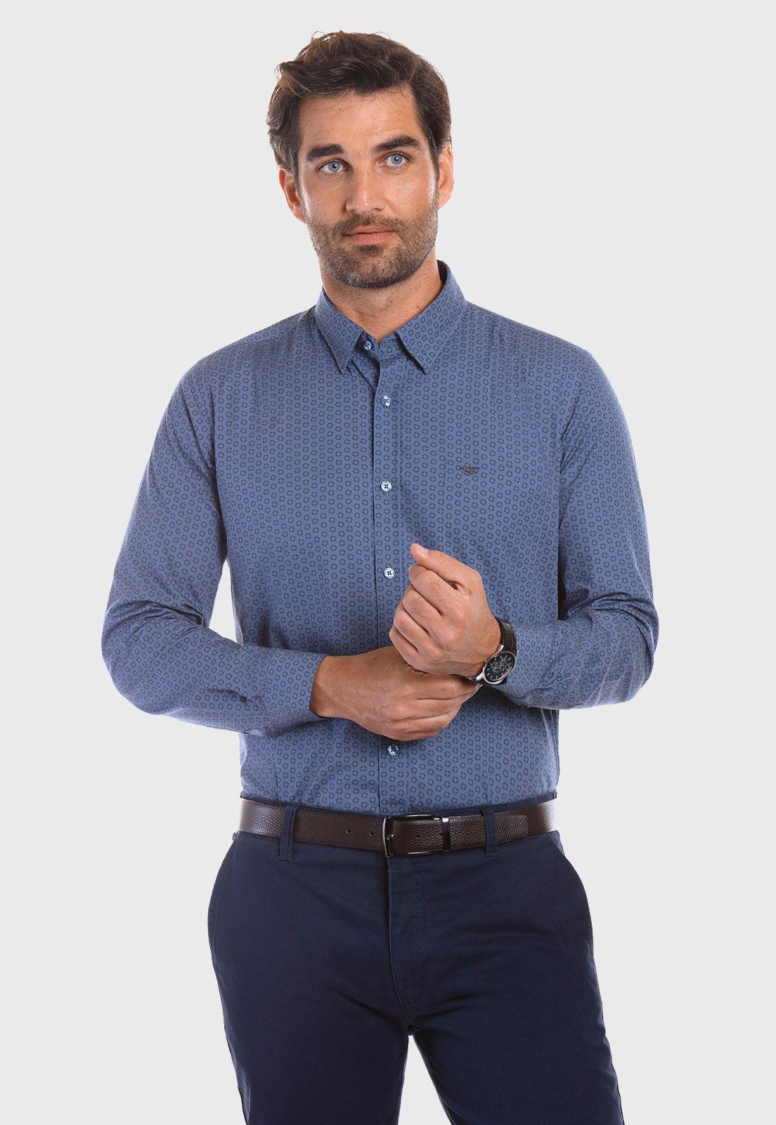 CAMISA BUSINESS FONTANA BLUE-0