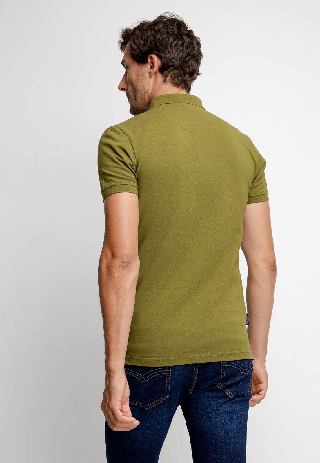 Polera Polo Básica Manga Corta Military-1