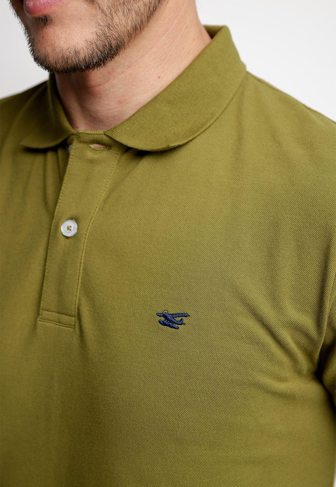 Polera Polo Básica Manga Corta Military-2