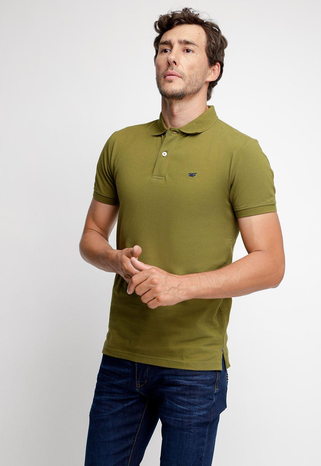 Polera Polo Básica Manga Corta Military-0