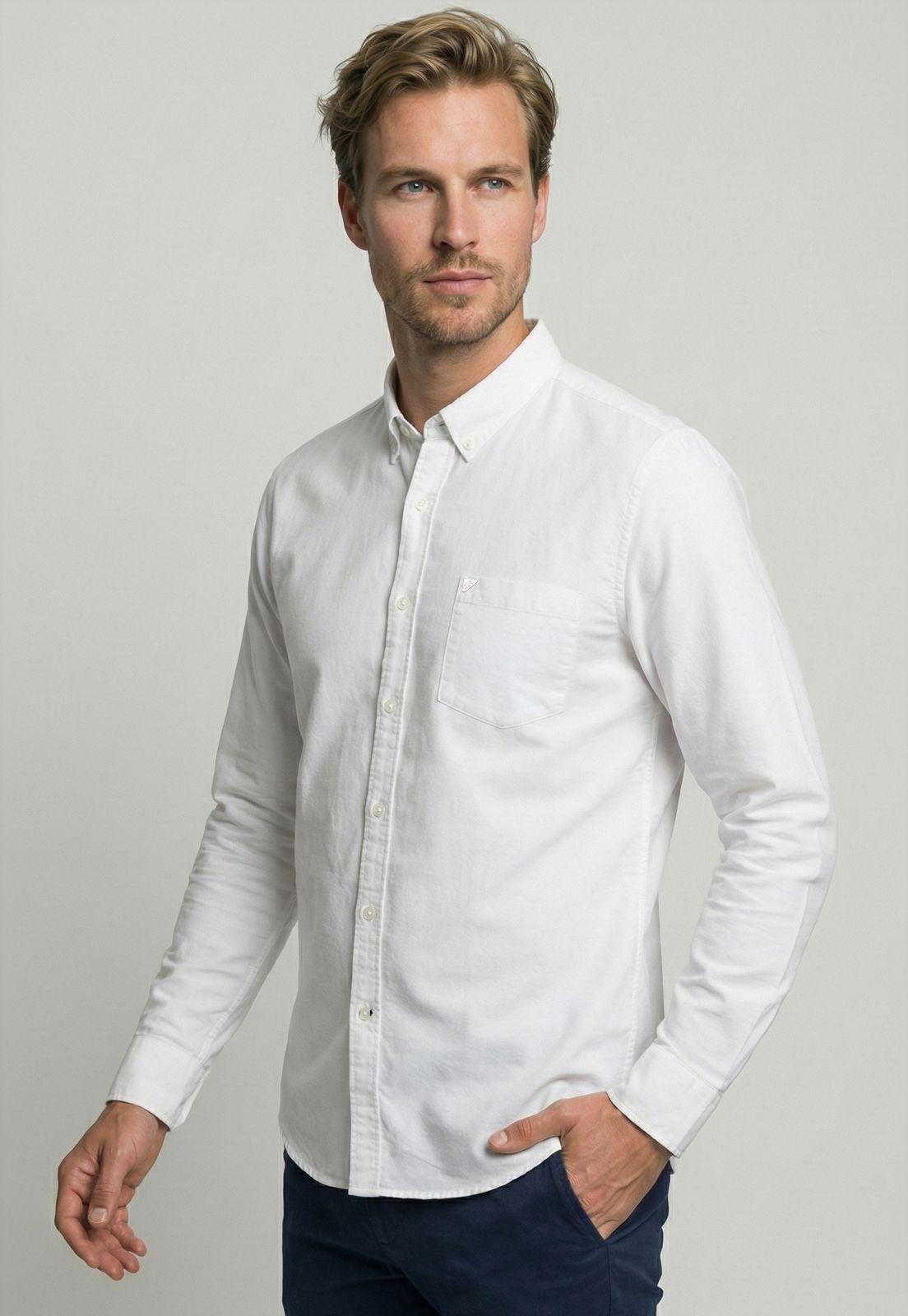Camisa White Exeter Smart Down Neck-0