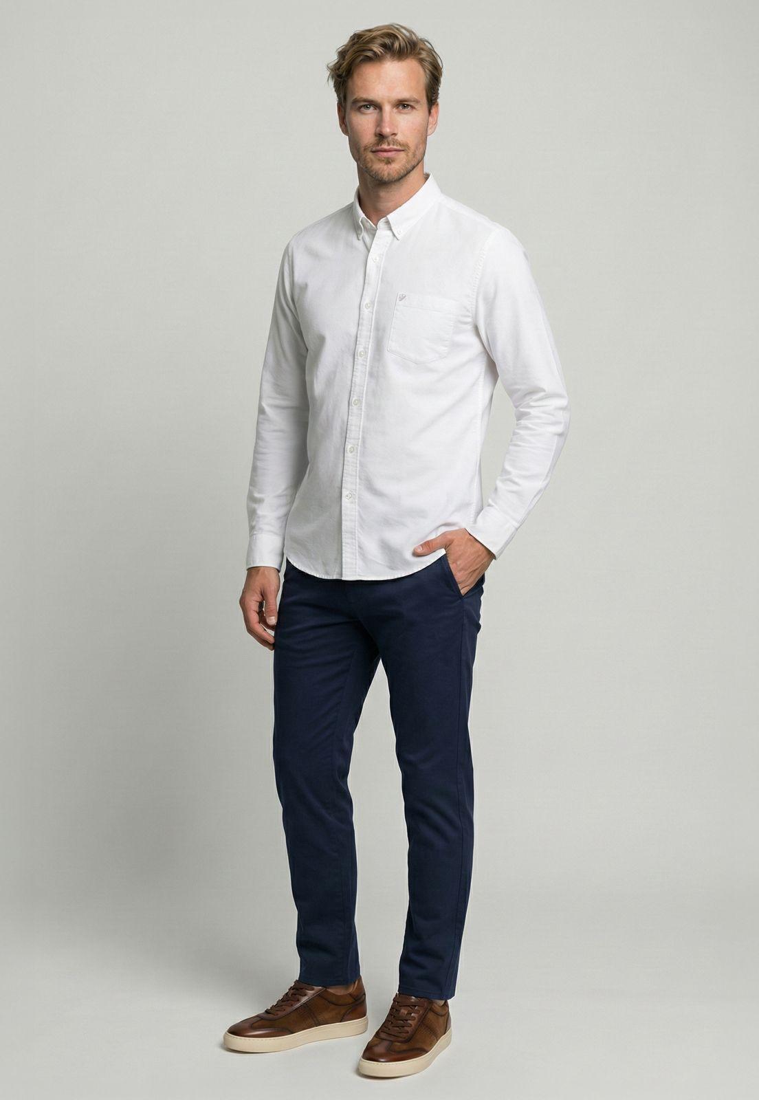 Camisa White Exeter Smart Down Neck-1