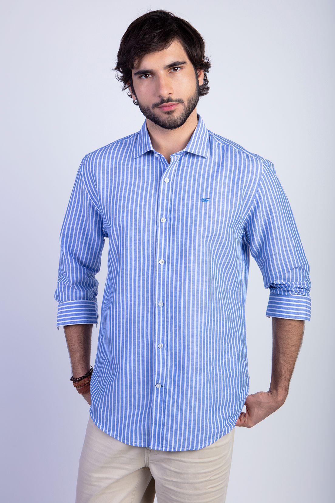 Camisa Listada Sport F Blue-0