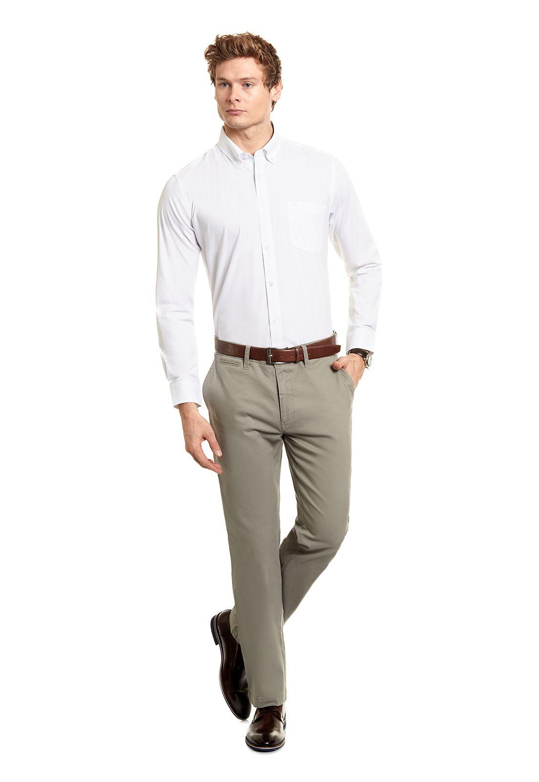 Camisa Oxford Smart Casual White-1