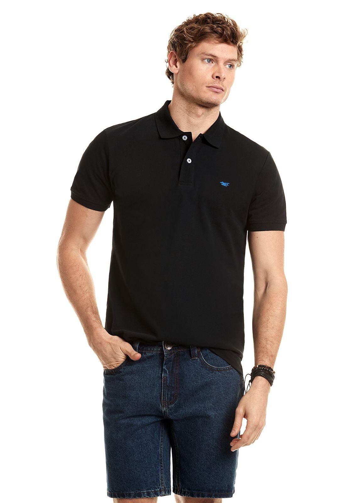 Polera Polo Básica Black-0