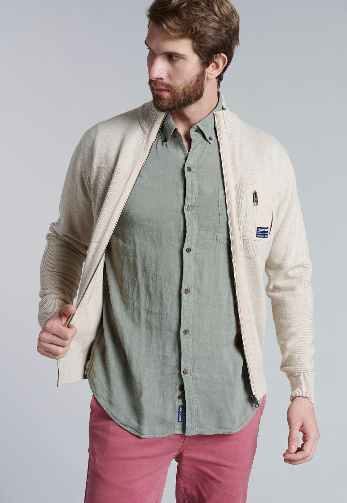 Camisa Lino Lavada F Green-4