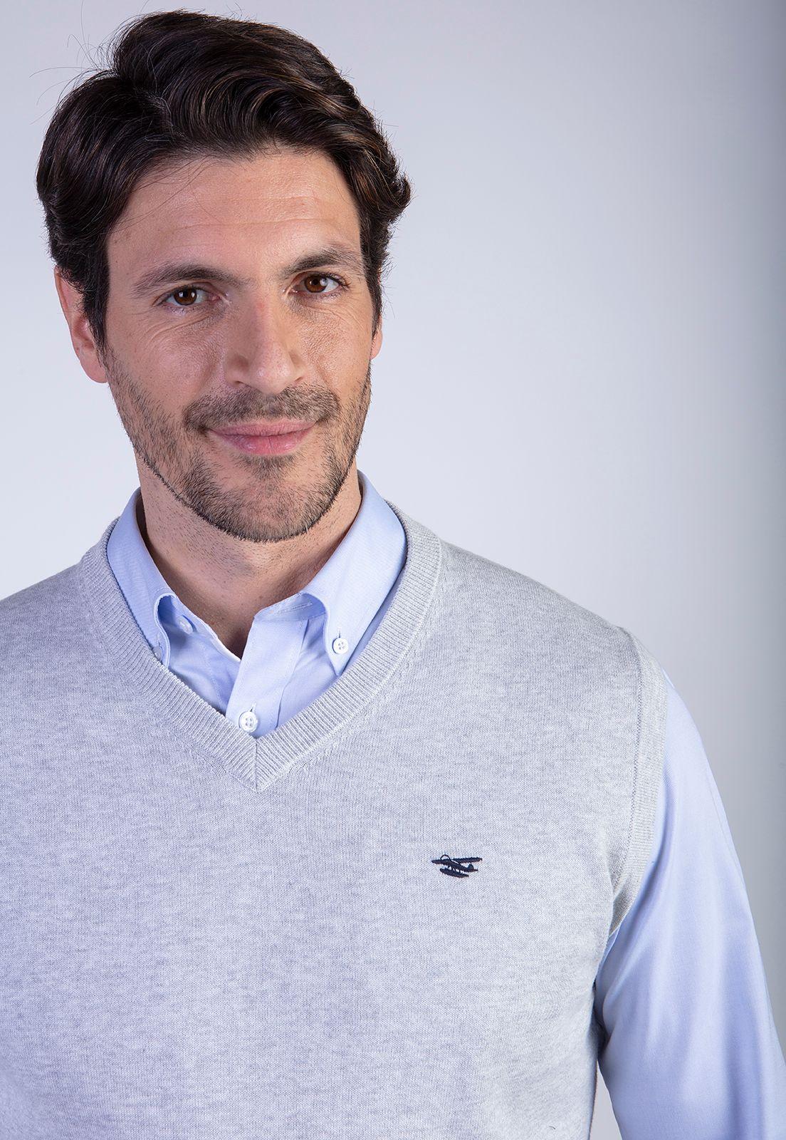 Sweater Smart Casual W/S Lt Grey Mela-3