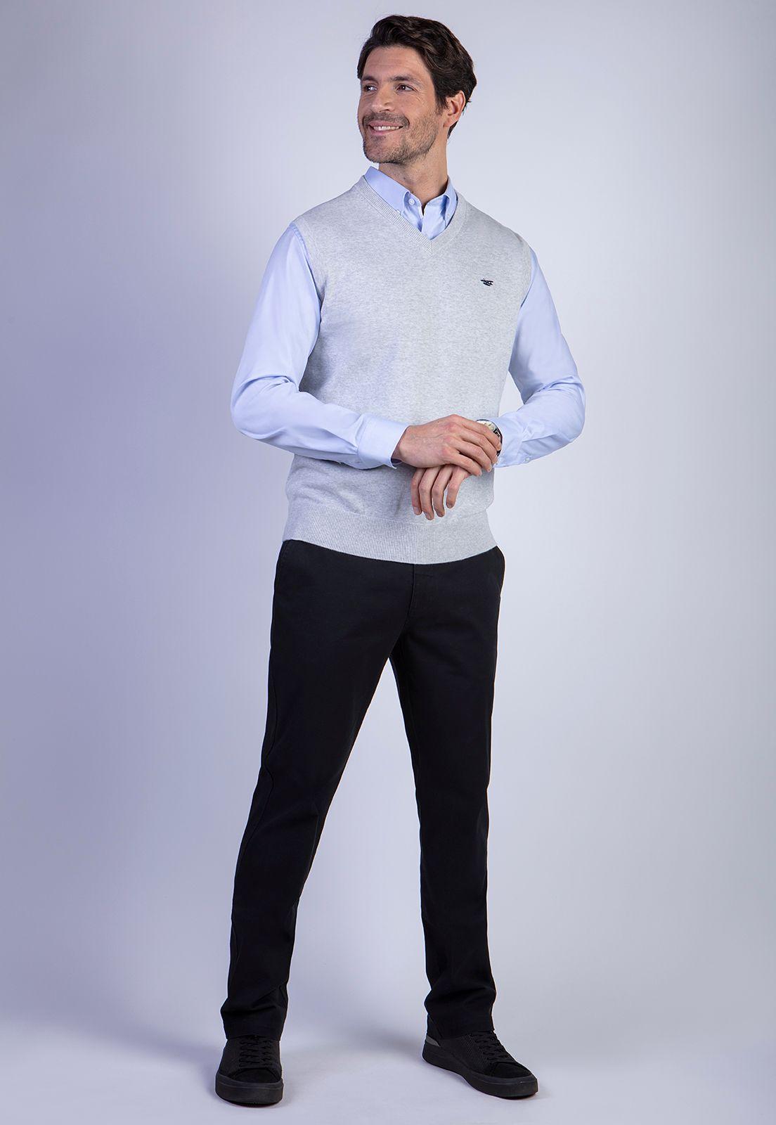 Sweater Smart Casual W/S Lt Grey Mela-2