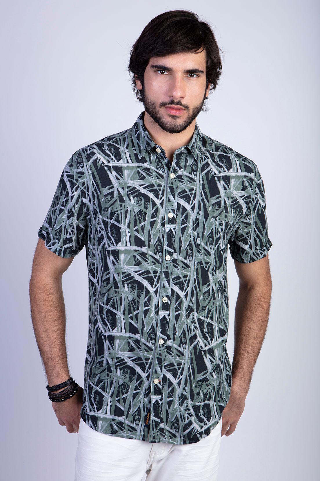 Camisa Estampada Bamboo Fj Green-0