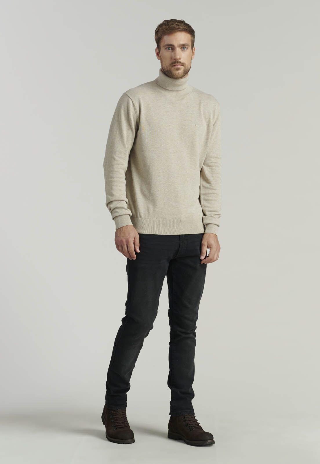 Sweater Turtle Neck F Smart Casual Dk Oyster-1