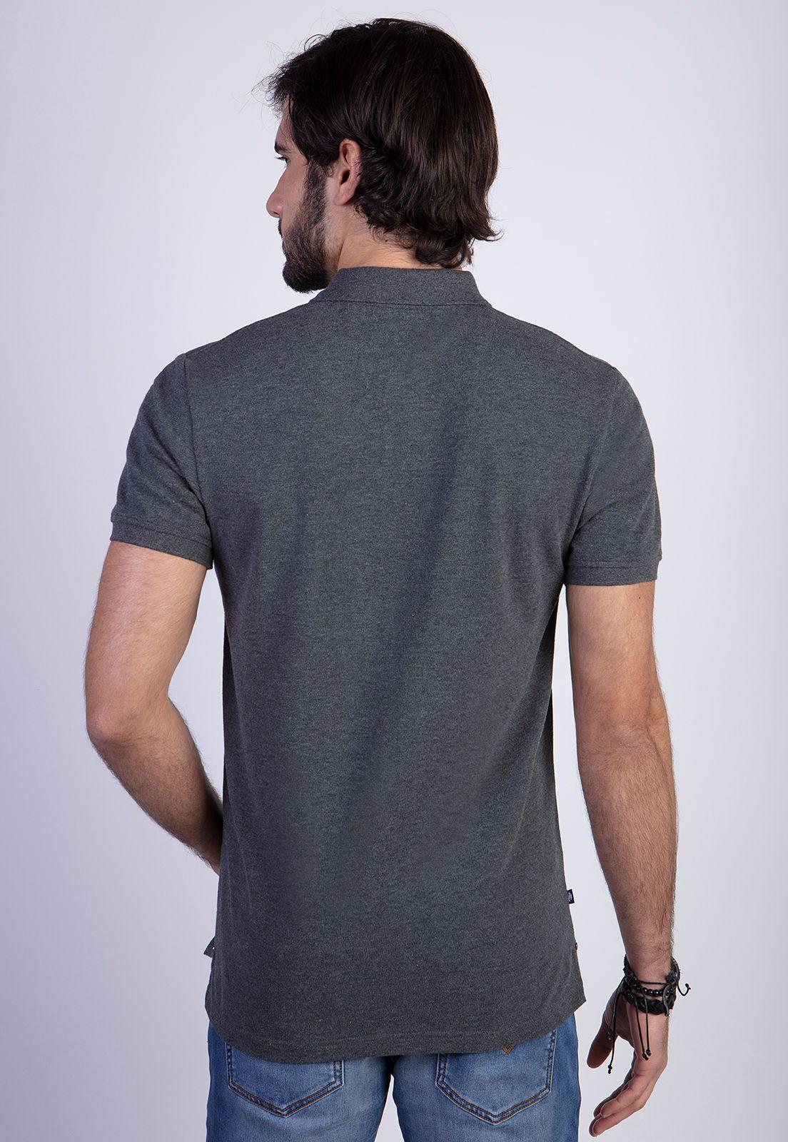 Polera Polo Básica Grafito Mela-1