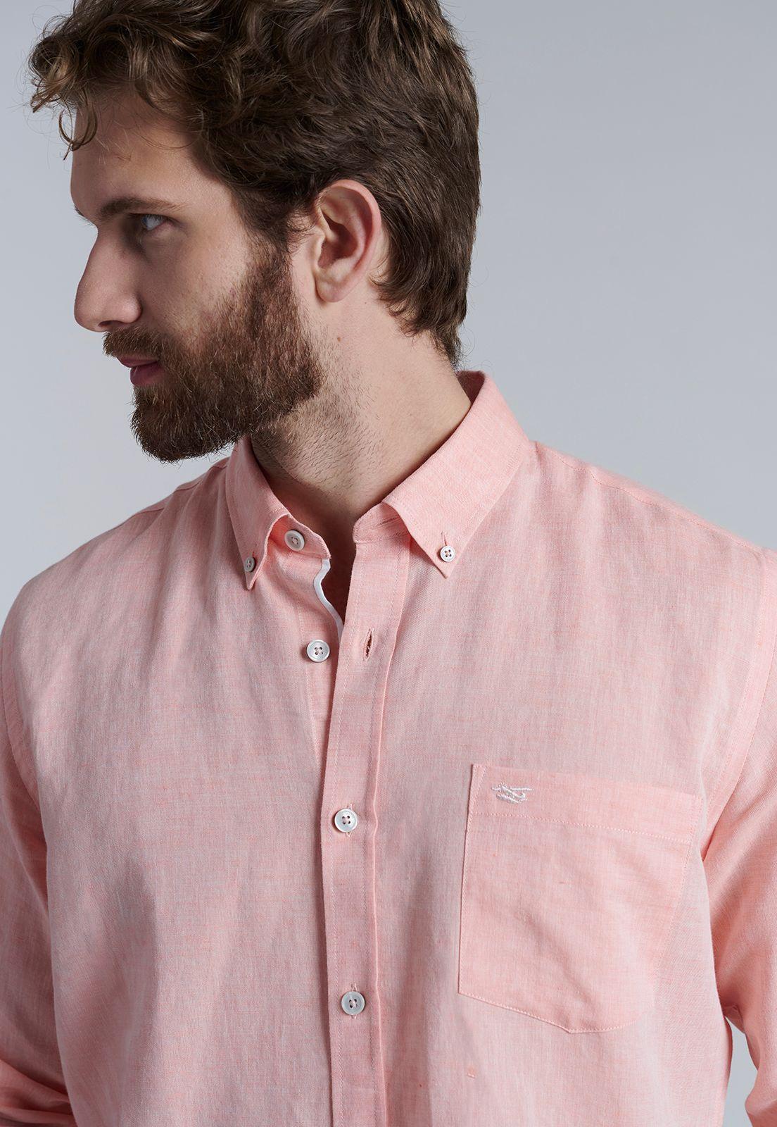 Camisa Sport Lino F Orange-2
