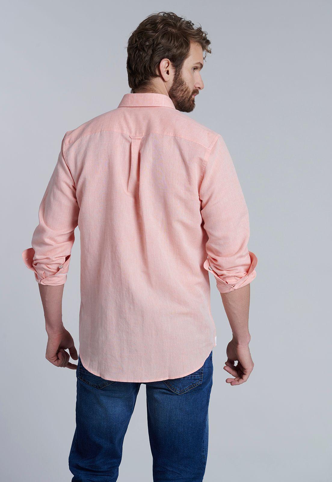 Camisa Sport Lino F Orange-3