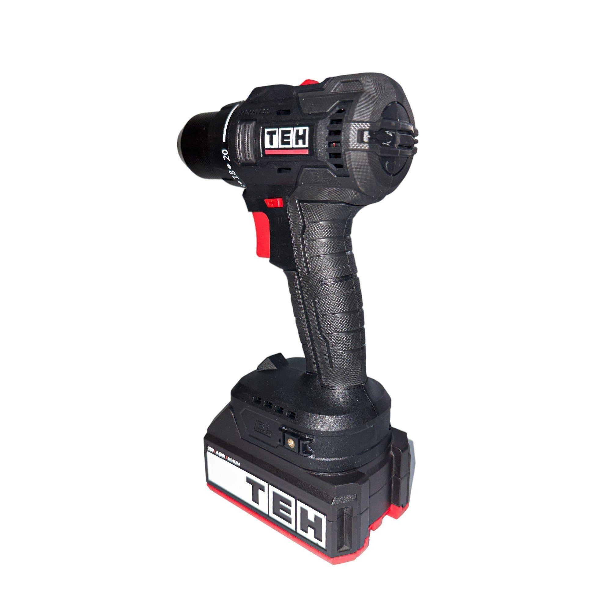Taladro Inalambrico 20V 50NM + 1 Batería 4.0Ah + Cargador TEHTOOLS-3