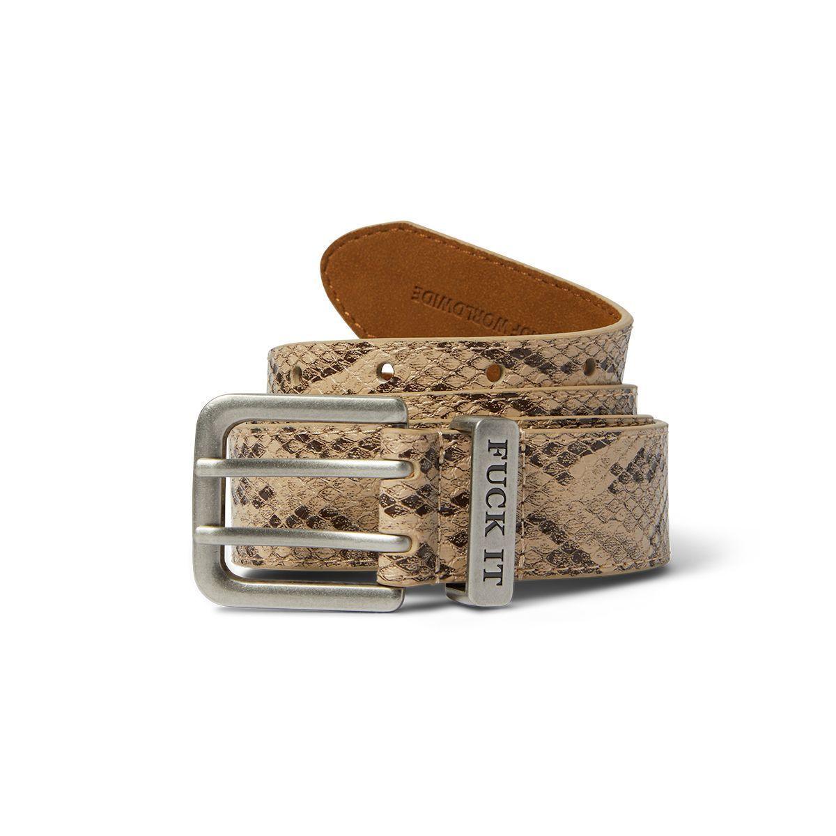 Cinturon HUF Fuck It Snakeskin Belt Borwn-0