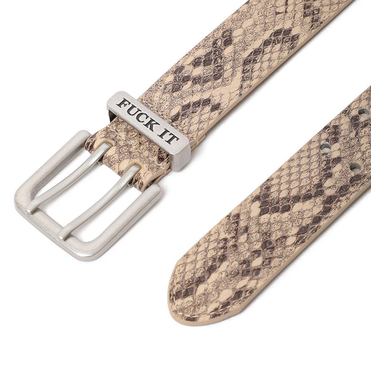 Cinturon HUF Fuck It Snakeskin Belt Borwn-1