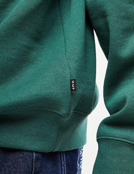 HUF Outlines Pullover Hoodie Forest Green-3