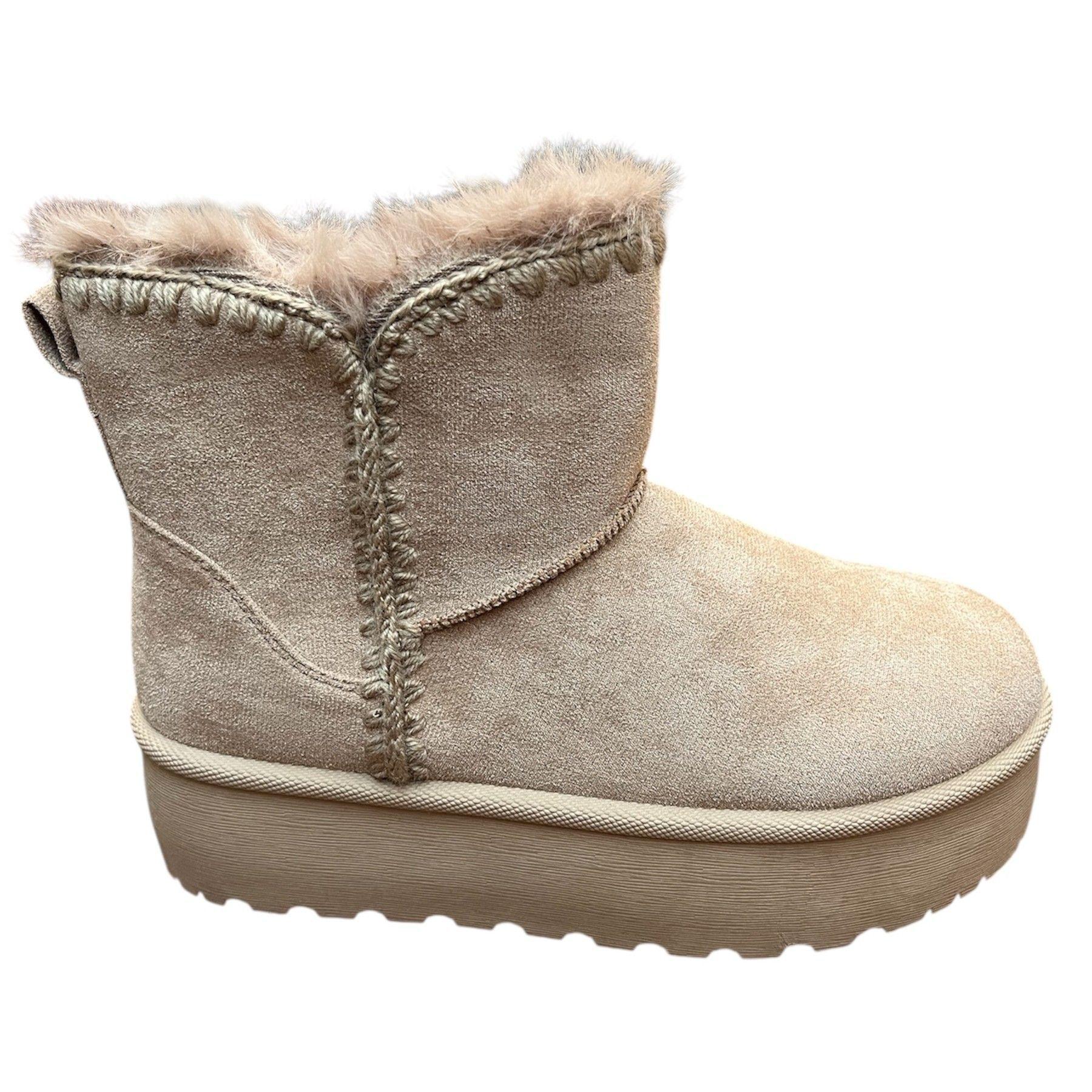 Botas Ugg Mujer Peludas Con Plataforma-0