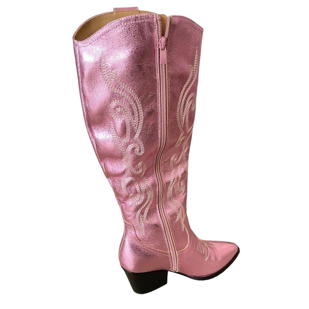 Botas texanas mujer metalizadas-2