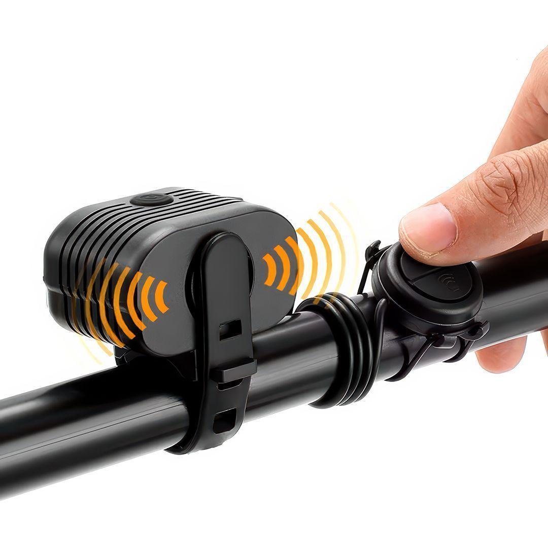 Luz Delantera para Bicicleta con Bocina USB Recargable-3