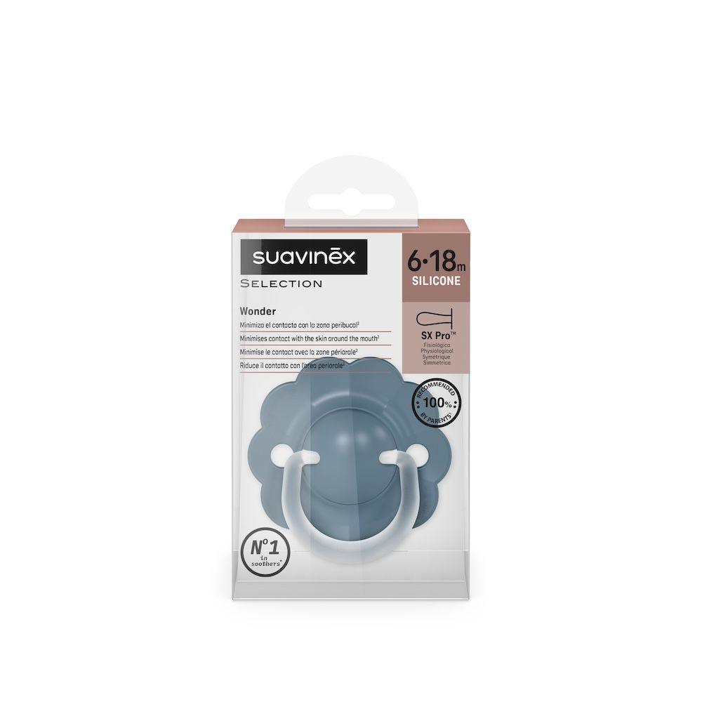 CHUPETE WONDER FISIOLOGICO SILICONA 6/18M LISO AZUL-1