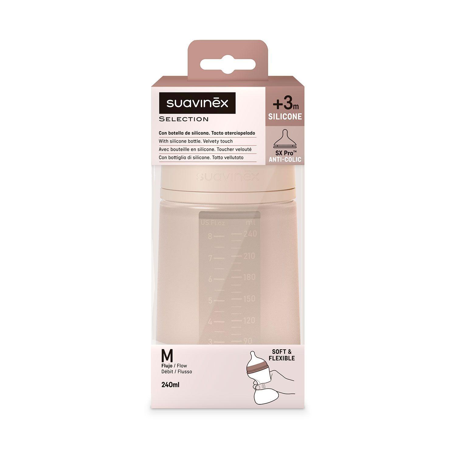 MAMADERA 240 ML SILICONA FISIOLOGICA SX PRO NUDE COLOUR ESSENCE-2