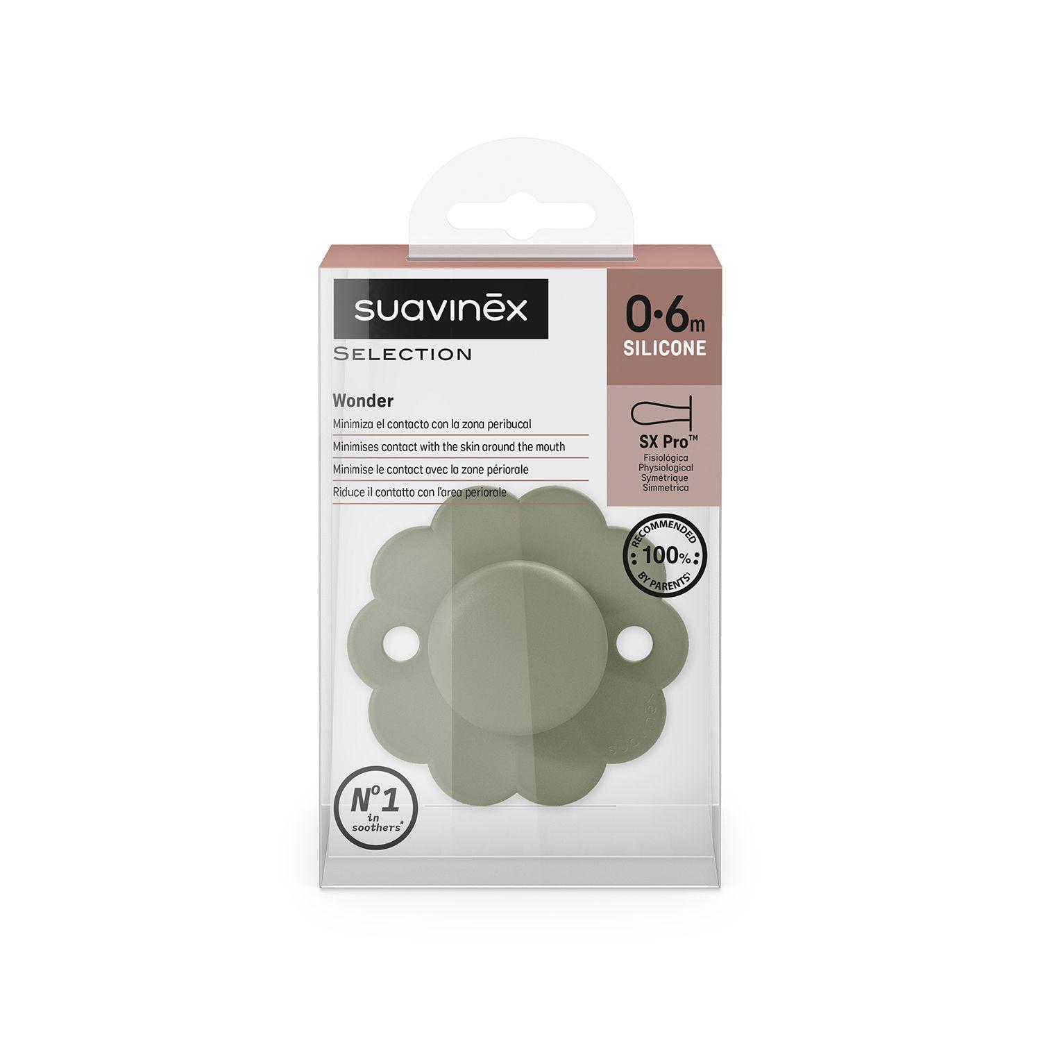Chupete Wonder Hedge Green Tetina Fisiológica Sx Pro Silicona 0-6 meses-3