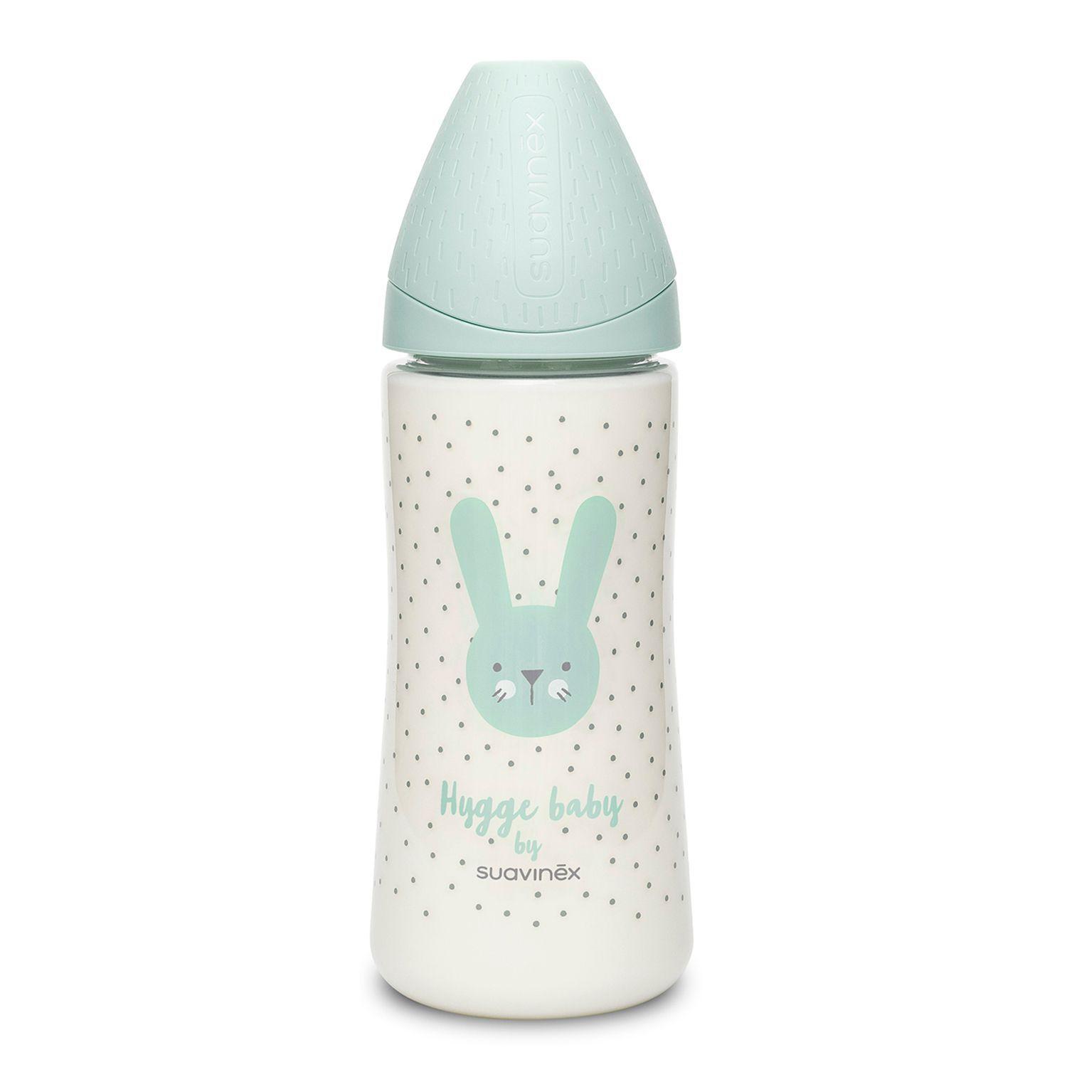 Mamadera Premium Hygge Verde de 360ml con Tetina Redonda de Silicona Flujo Denso +4 meses-0