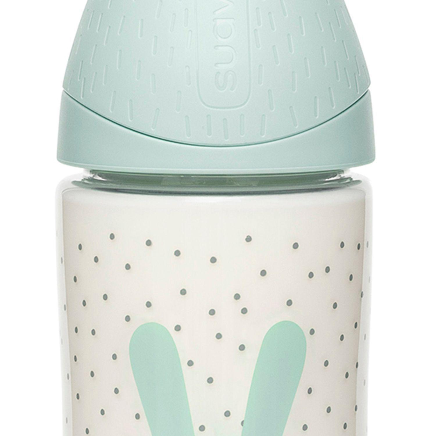 Mamadera Premium Hygge Verde de 360ml con Tetina Redonda de Silicona Flujo Denso +4 meses-2