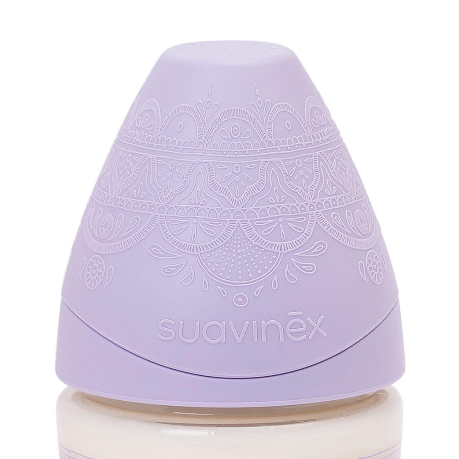 MAMADERA PREMIUM TETINA REDONDA SILICONA 150ML LILA-2