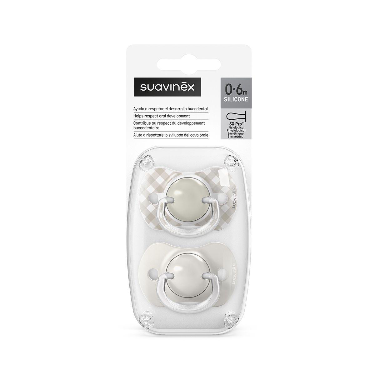 CHUPETE SX PRO FISIOL GICO SILICONA 0 6M 2U WILD BEIGE-0