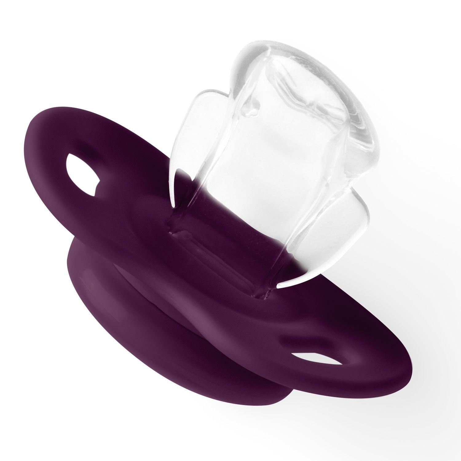 CHUPETE DENTAL TETINA ANATOMICA CON ALAS 6M MORADO-2