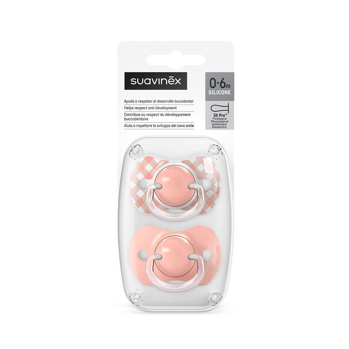 CHUPETE SX PRO FISIOLOGICO SILICONA 0 6M 2U WILD ROSA-0