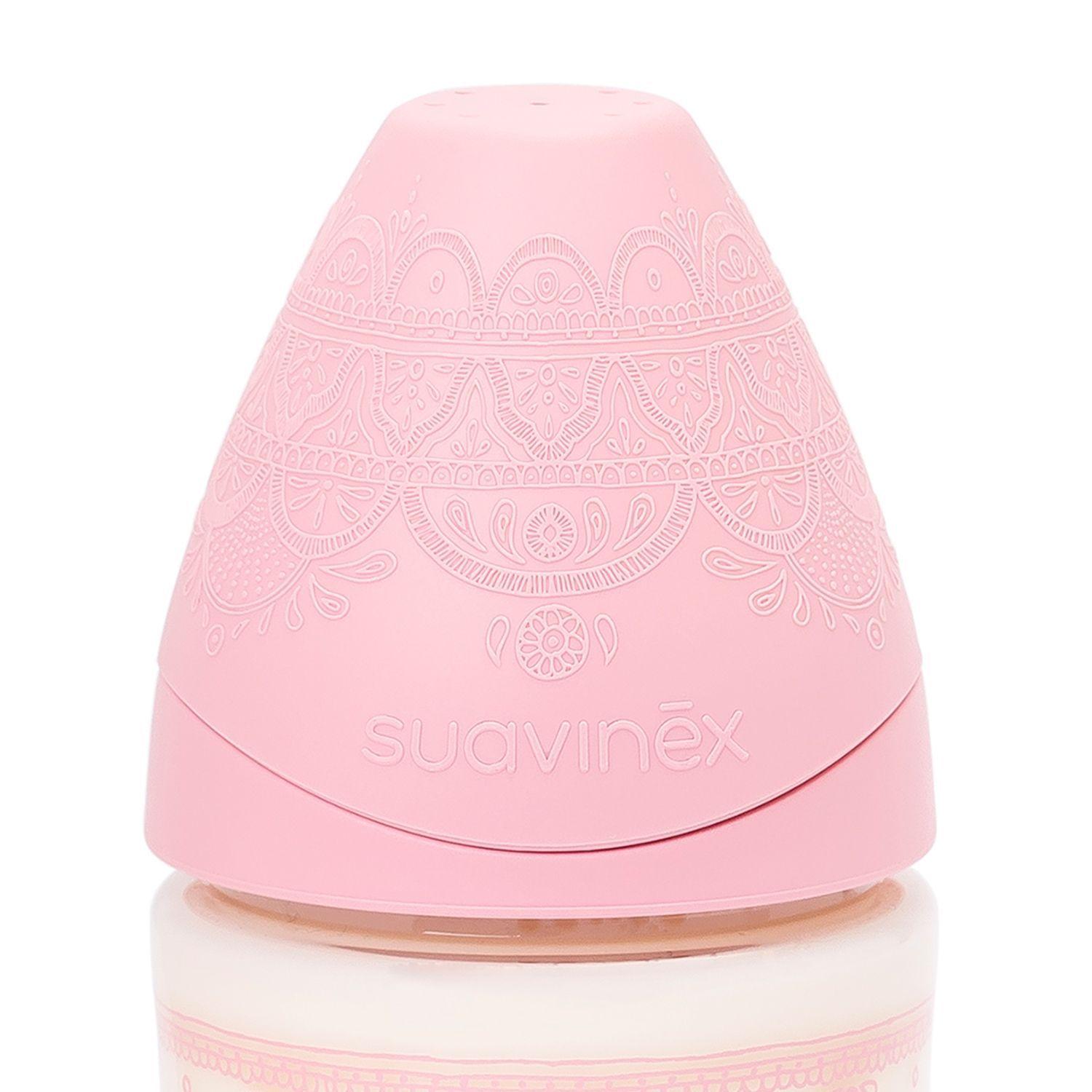 MAMADERA 150 ML PREMIUM TETINA REDONDA SILICONA ROSADA-3
