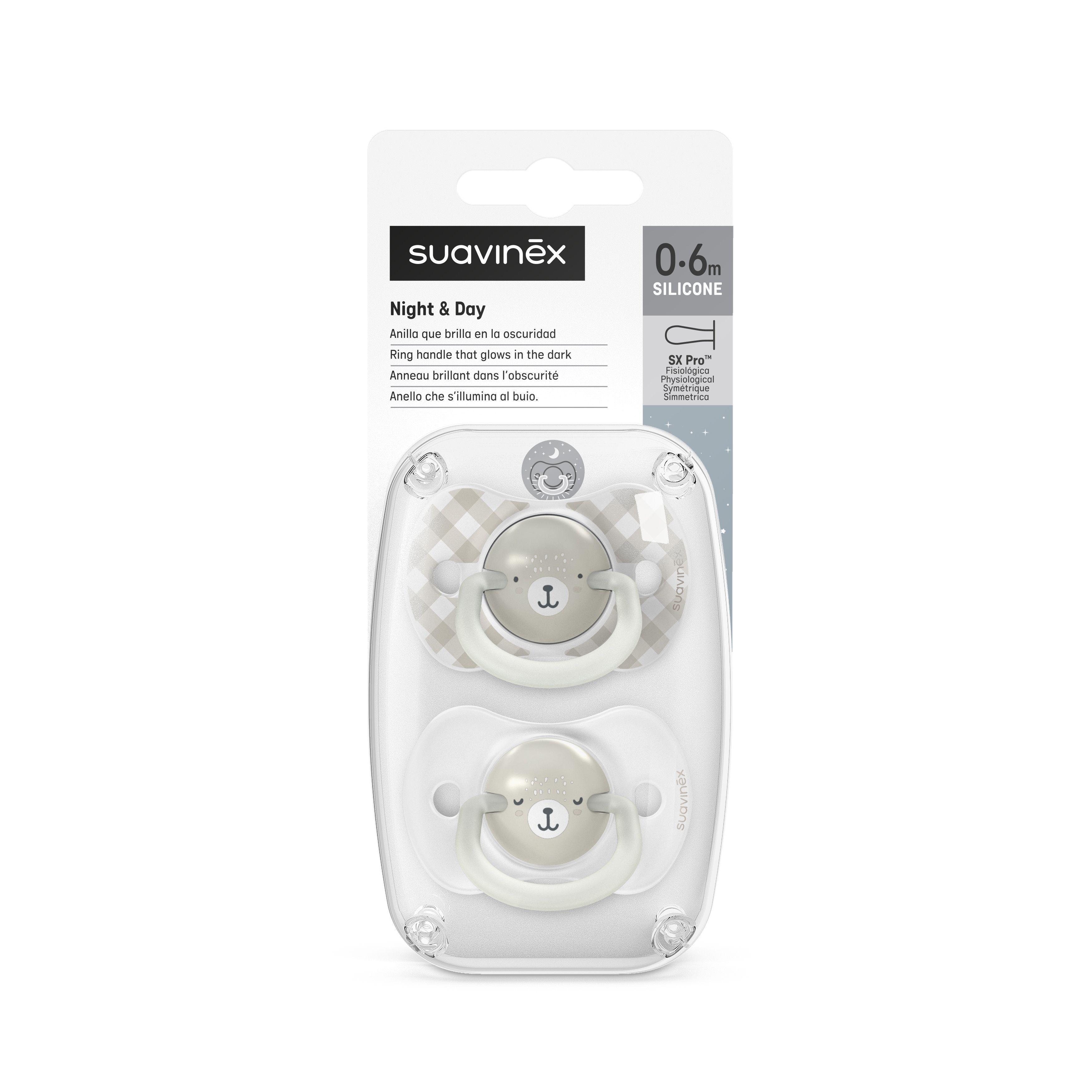 CHUPETE NOCHE Y DIA FISIOLOGICO SILICONA 0/6M 2U WILD GRIS-0