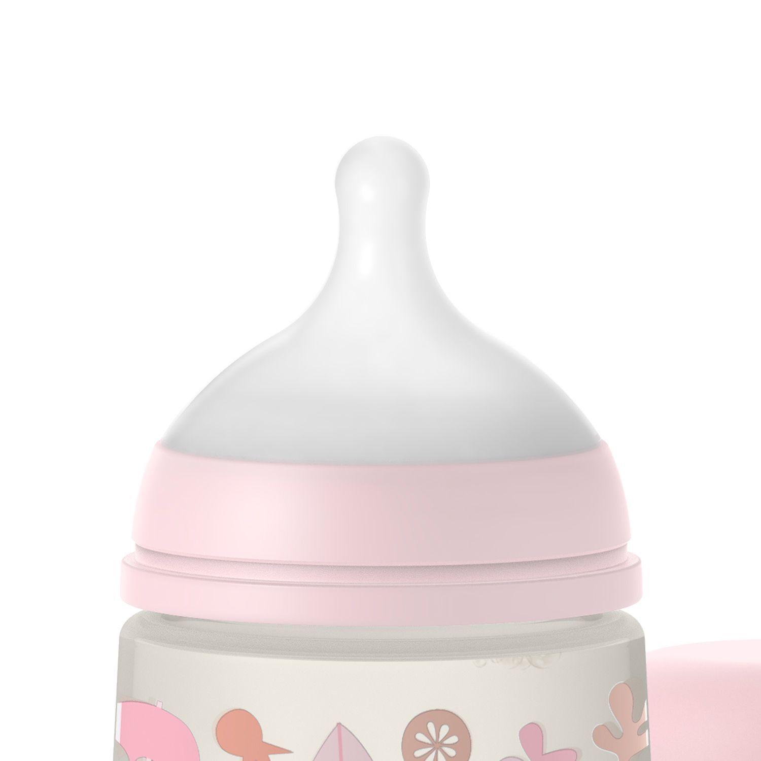 Mamadera Rosa Memories de 150ml con Tetina Fisiologica Sx Pro Flujo Lento +0 meses-2